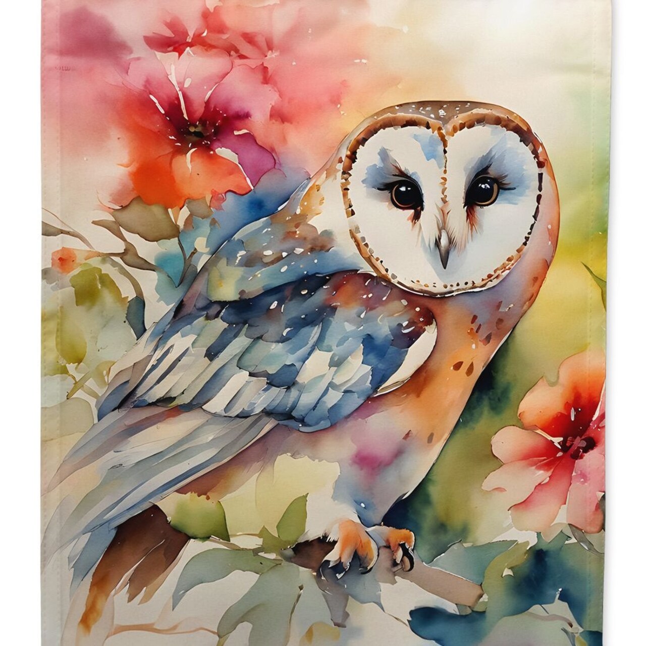 Edge Collections - 11.25" X 15.50" - Multicolor - Barn Owl Decorative Banner Outside - 1 Piece